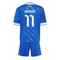 Stroje piłkarskie Real Madrid Rodrygo Goes #11 Koszulka Trzeciej dla dzieci 2025-26 Krótki Rękaw (+ szorty)